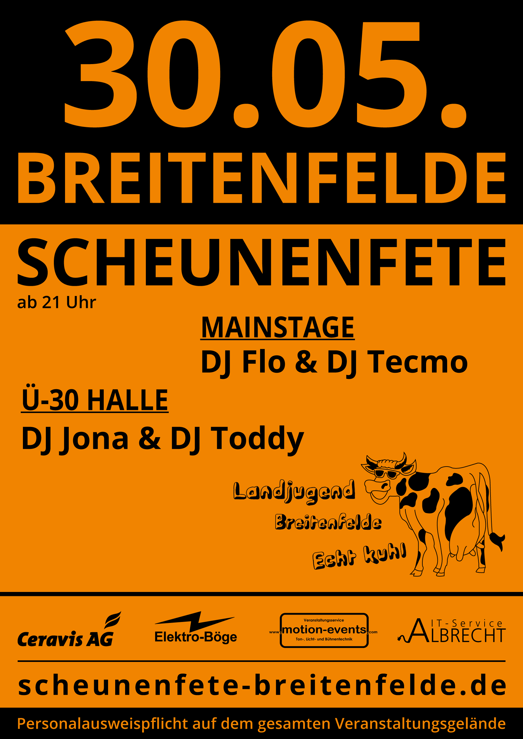 Scheunenfete Breitenfelde 2026 Plakat